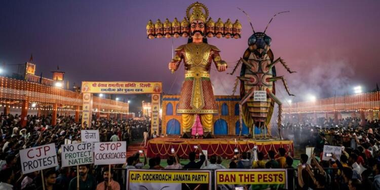 Delhi Ramlila to burn 30-foot cockroach effigy alongside Ravana amid CJP protests